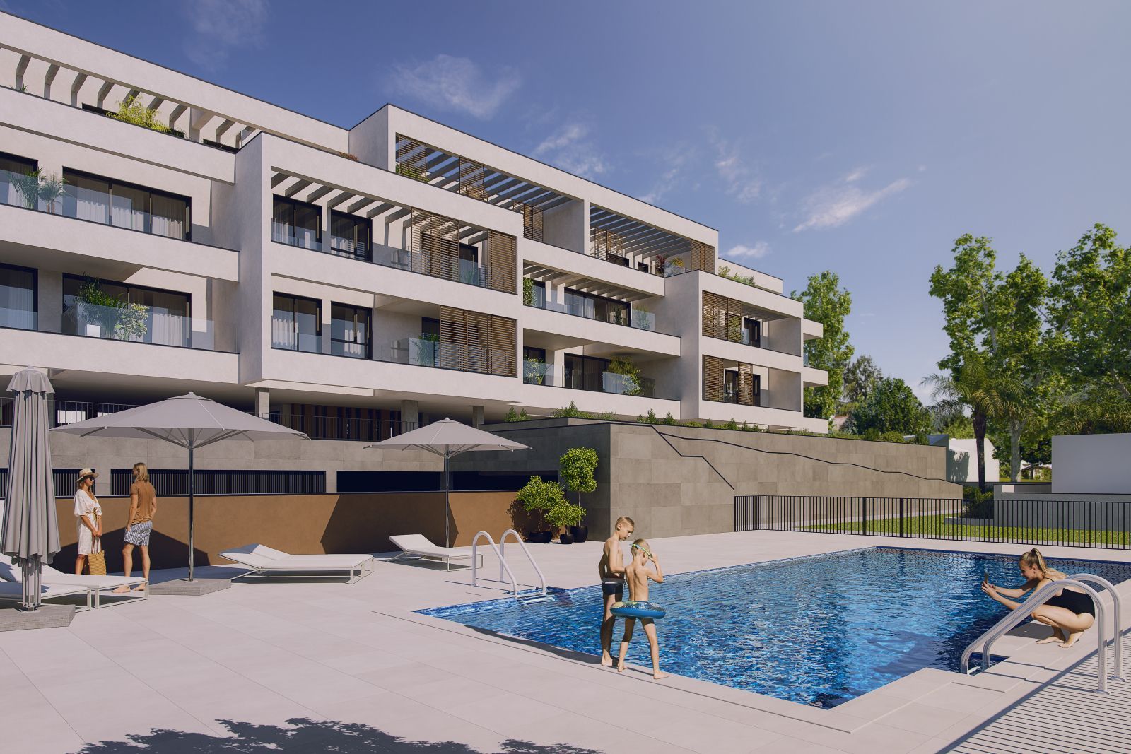 02 modern apartment swimming pool